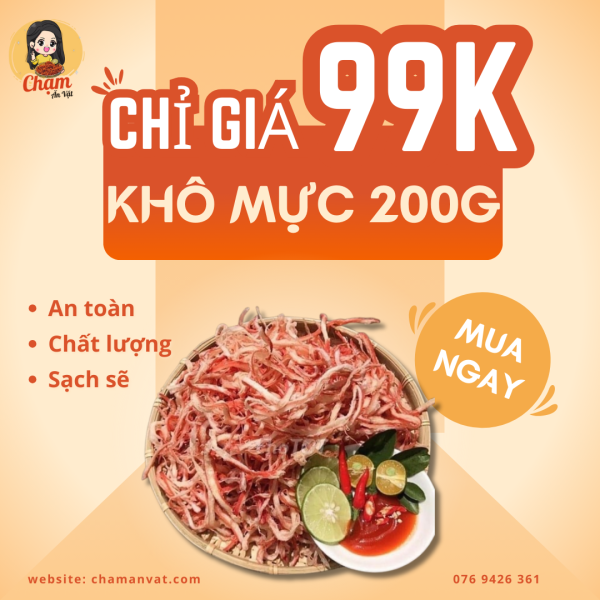 Khô Mực Hấp Nước Dừa Xé Sợi